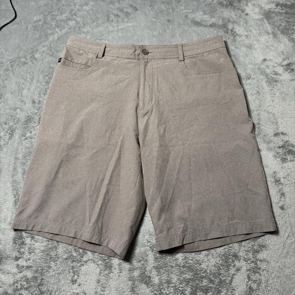 Straight Down Golf Shorts Mens 32 Brown 10" Outdoor Preppy Comfort‎